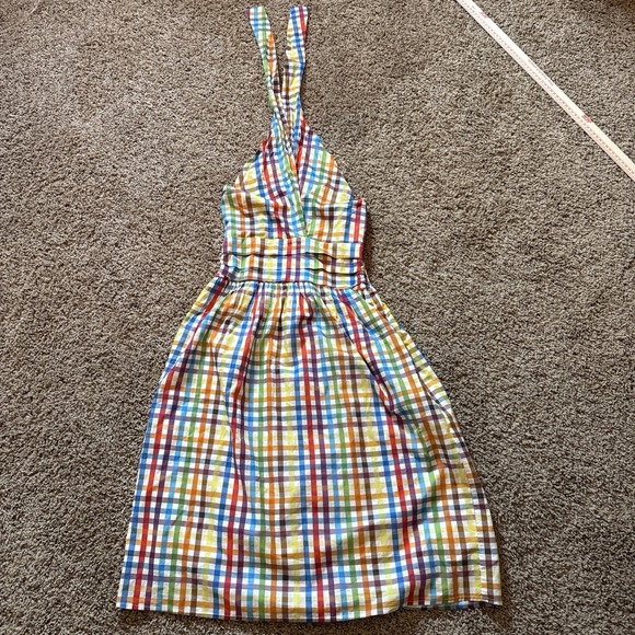 La Roque Dresses & Skirts - LaRoque Original Rainbow Gingham Halter Dress Size XS Boutique